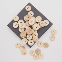 ASH WOOD BUTTON NATURE 18 mm