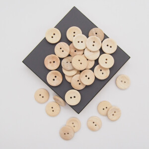 ASH WOOD BUTTON NATURE 20 mm