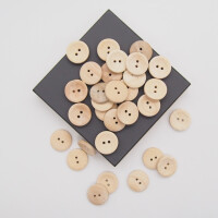 ASH WOOD BUTTON NATURE 20 mm