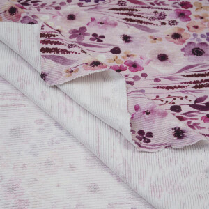 RIB JERSEY POPPY FIELD PURPLE