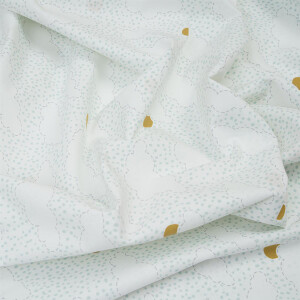 POPLIN RAINY CLOUDS WHITE