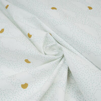 POPLIN RAINY CLOUDS WHITE