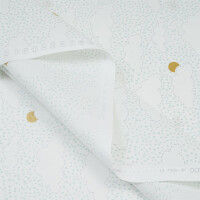 POPLIN RAINY CLOUDS WHITE