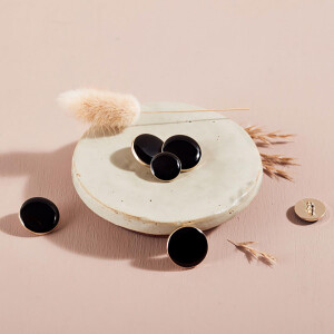 DOTTY BUTTON 15 MM BLACK