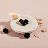 DOTTY BUTTON 15 MM BLACK
