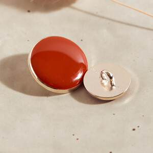 DOTTY BUTTON 15 MM TANGERINE