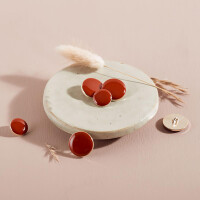 DOTTY BUTTON 15 MM TANGERINE
