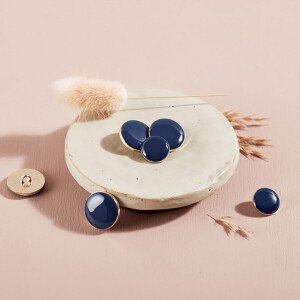 DOTTY BUTTON 15 MM COBALT