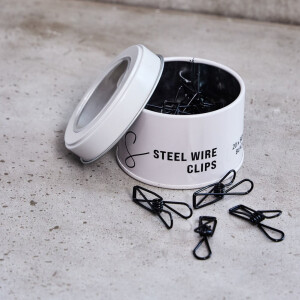 STEEL WIRE CLIPS SMALL (20pcs.) black
