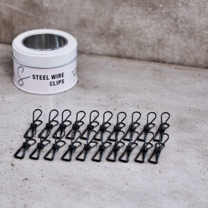 STEEL WIRE CLIPS SMALL (20pcs.) black