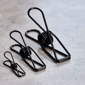 STEEL WIRE CLIPS SMALL (20pcs.) black
