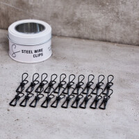 STEEL WIRE CLIPS SMALL (20pcs.) black