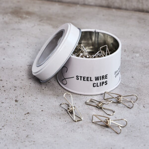 STEEL WIRE CLIPS SMALL (20 pcs.) chrome