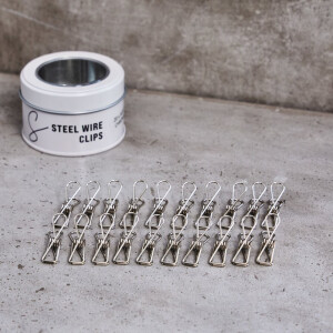 STEEL WIRE CLIPS SMALL (20 pcs.) chrome