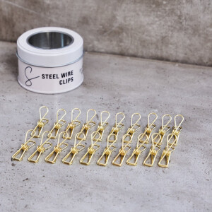 STEEL WIRE CLIPS SMALL (20 pcs.) gold