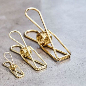 STEEL WIRE CLIPS SMALL (20 pcs.) gold