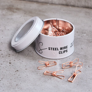 STEEL WIRE CLIPS SMALL (20 pcs.) rose gold