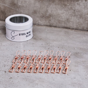 STEEL WIRE CLIPS SMALL (20 pcs.) rose gold