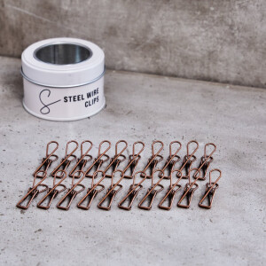 STEEL WIRE CLIPS SMALL (20 pcs.) bronze