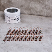 STEEL WIRE CLIPS SMALL (20 pcs.) bronze
