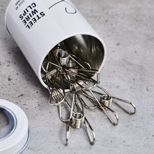STEEL WIRE CLIPS MEDIUM (10 pcs.) chrome