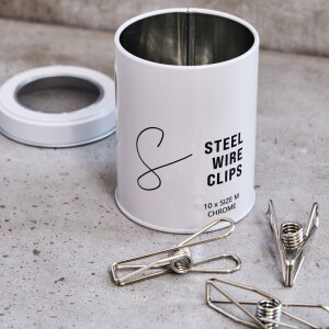 STEEL WIRE CLIPS MEDIUM (10 pcs.) chrome