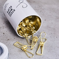 STEEL WIRE CLIPS MEDIUM (10 pcs.) gold