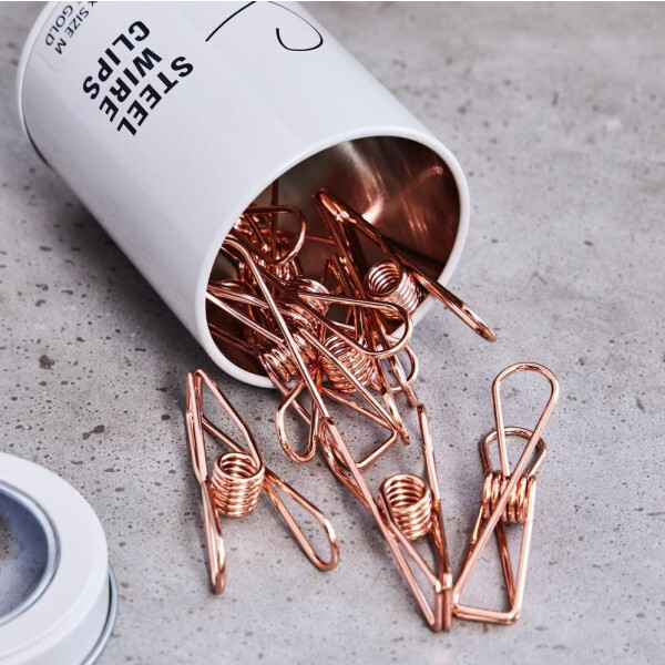 STEEL WIRE CLIPS MEDIUM (10 pcs.) rose gold