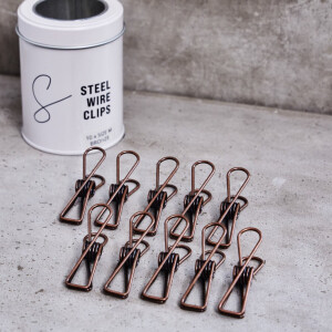 STEEL WIRE CLIPS MEDIUM (10 pcs.) bronze