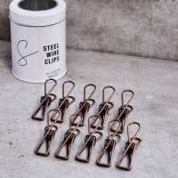 STEEL WIRE CLIPS MEDIUM (10 pcs.) bronze