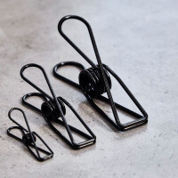 STEEL WIRE CLIPS BIG (5 pcs.) black