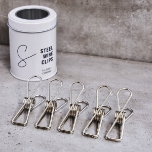 STEEL WIRE CLIPS BIG (5 pcs.) chrome