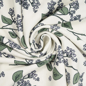 ORGANIC RIB JERSEY LILACS CREME