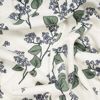 ORGANIC RIB JERSEY LILACS CREME