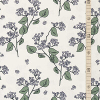 ORGANIC RIB JERSEY LILACS CREME