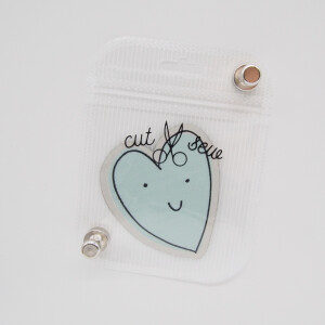 IRON ON PATCH SMILEY HEART