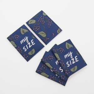 WOVEN LABEL MY SIZE LILAC (5 pcs)