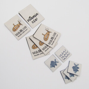 WOVEN LABEL SET SUBMARINE/FISHPOND (10 pcs)