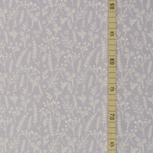 ORGANIC RIB JERSEY FLOWER TWIG LILAC