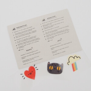 IRON ON SET CUTE ICONS (3pcs.)