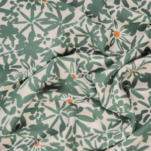 VISCOSE CREPE FLOWERY CHALKY GREEN