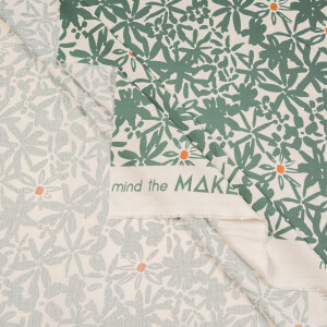 VISCOSE CREPE FLOWERY CHALKY GREEN