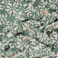 VISCOSE CREPE FLOWERY CHALKY GREEN
