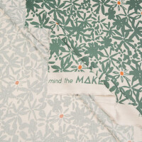 VISCOSE CREPE FLOWERY CHALKY GREEN