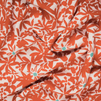 VISCOSE CREPE FLOWERY PUMPKIN