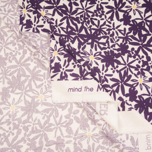 VISCOSE CREPE FLOWERY PLUM