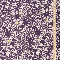 VISCOSE CREPE FLOWERY PLUM