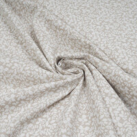 POPLIN WHITE LEAVES SAND