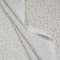 POPLIN WHITE LEAVES SAND