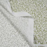 POPLIN WHITE LEAVES GREEN
